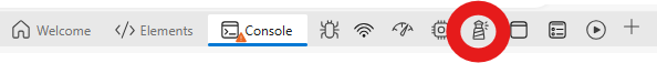 Lighthouse icon in Edge Developer tools Activity Bar